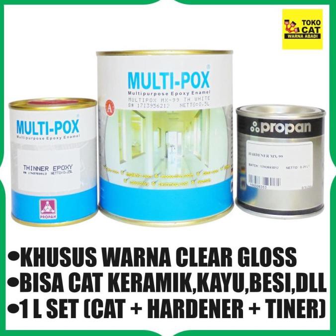 

Cat Epoxy Propan Multipox MX-99 1 Set Warna Clear Gloss