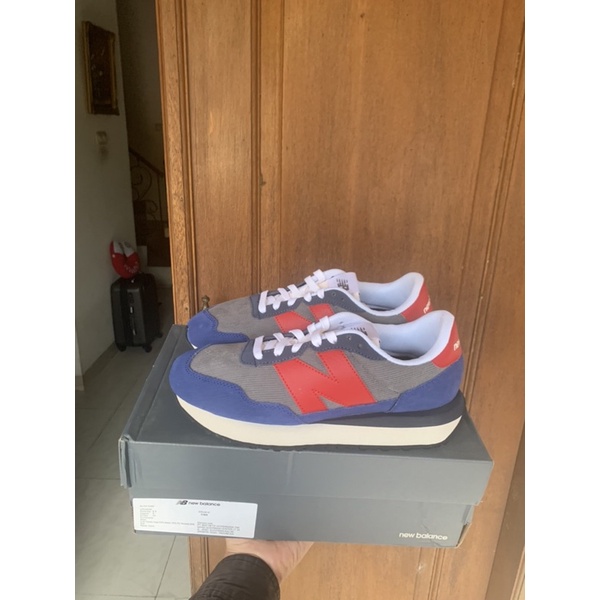 (1000% Original) Sepatu New Balance V1 237 Navy Red MS237LE1 Legit Authentic Golf Running Volley 574 Fresh Foam