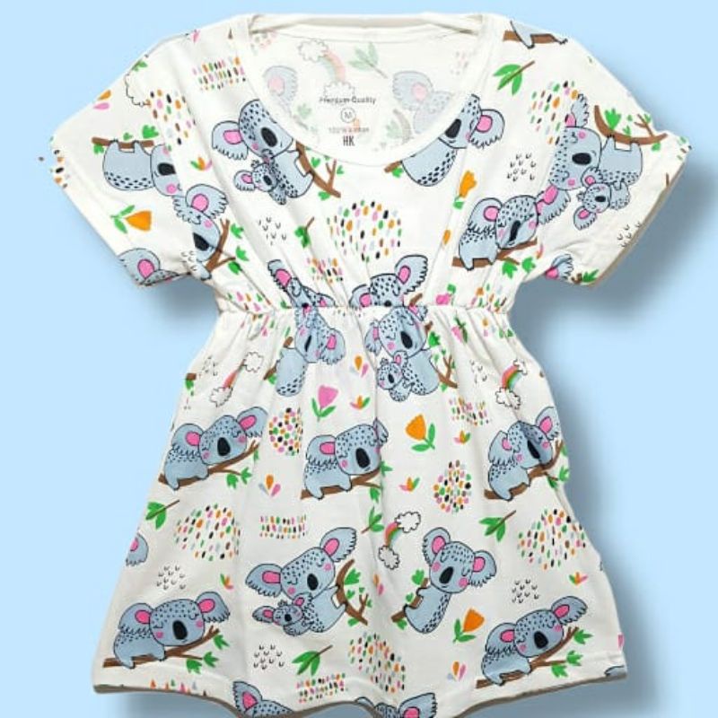 Tunik anak/Tunik bahan kaos katun/Tunik anak 4-5Tahun/Tunik anak printeed tee/Dress full print