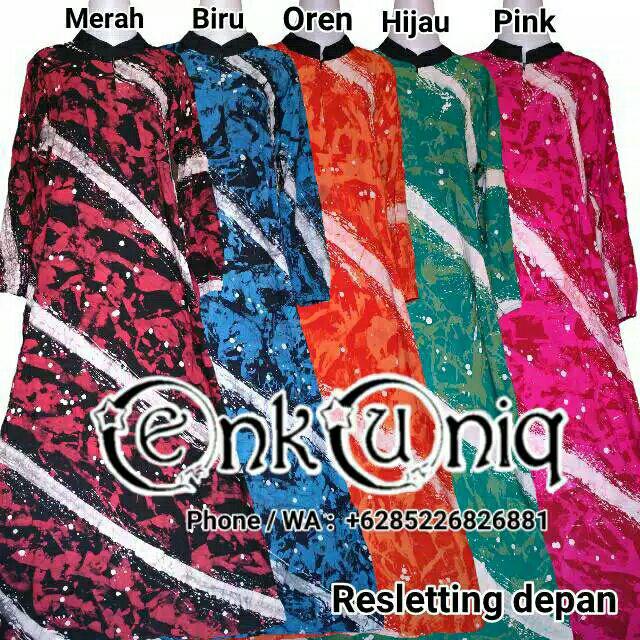 Dress Busui / Dress Kancing / Batik Cap Pekalongan / Daster Muslim Cap / Longdress / Dkcm001