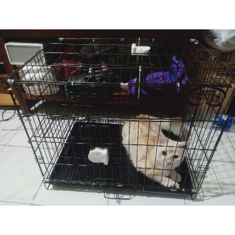 Kandang Kucing Anjing Kelinci Lipat MURAH (Bekas dipakai 2 Bulan)