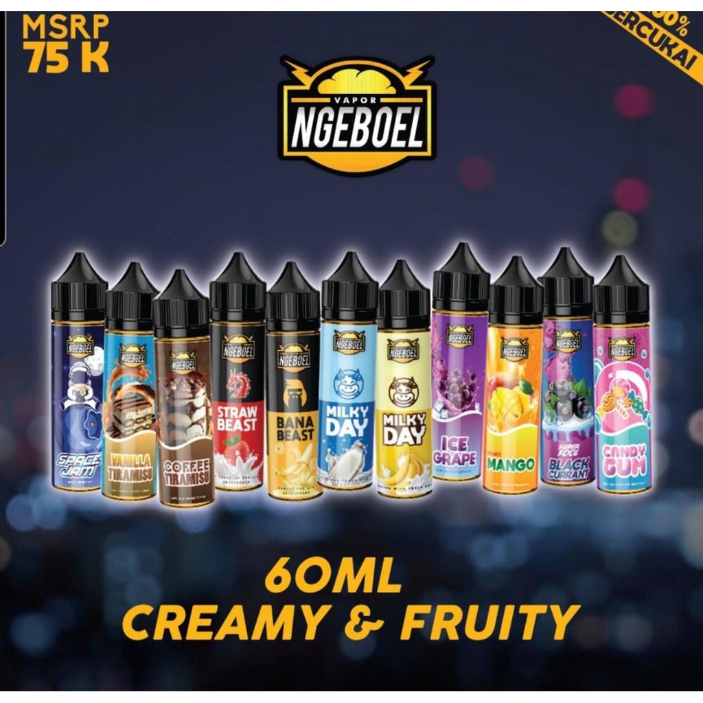 LIQUID Ngeboel 60ML (NIC 3MG &amp; 6MG ALL VARIANT)