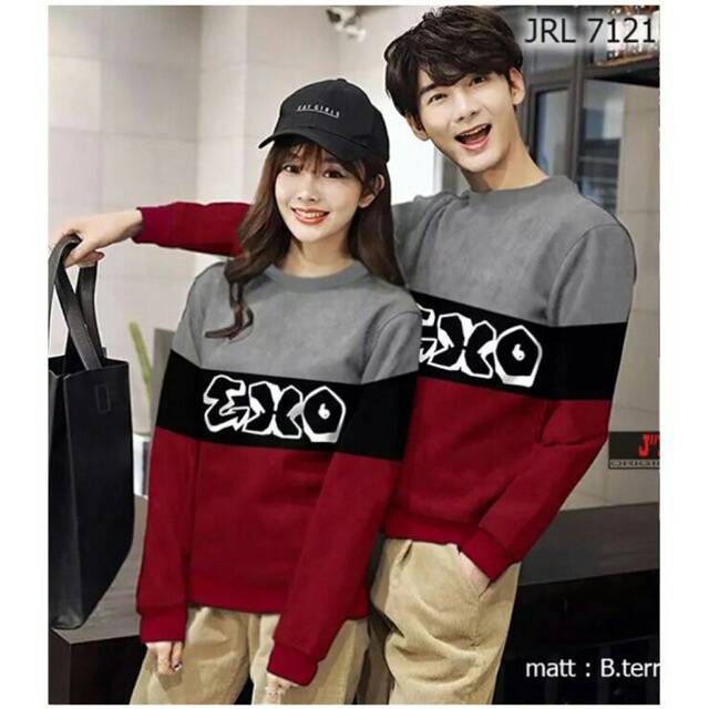 Couple exo (cn) sweater atasan baju pasangan