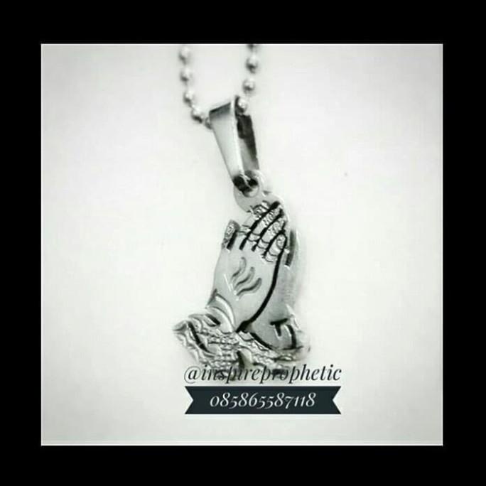 Kalung The Prayer. Kalung Wanita. Aksesoris Monel. Kalung Monel