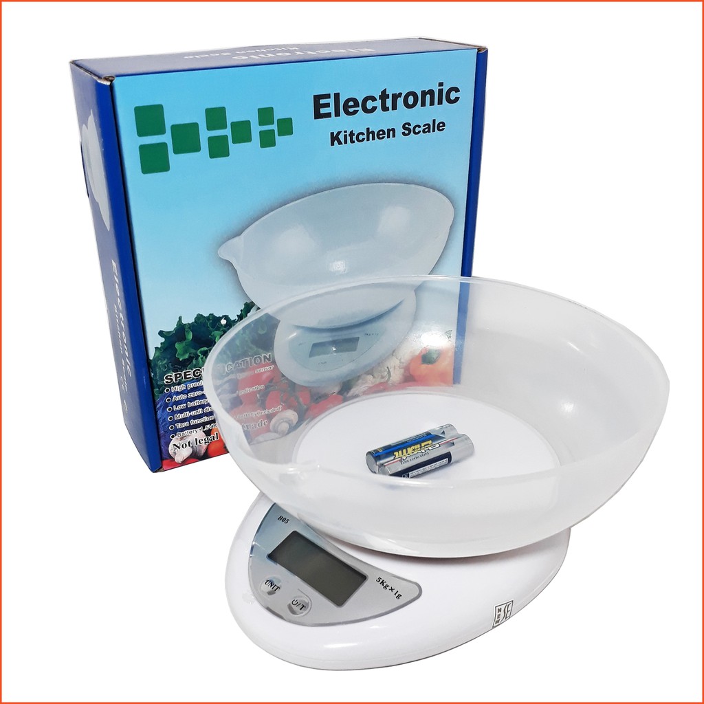 Timbangan Dapur Digital Mangkok / Timbangan Kue Mangkuk Electronic Kitchen Scale TD-05 5kg x 1gram