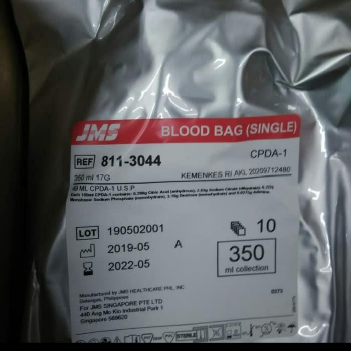 

Setsuko53.Jaya Kantong Darah Blood Bag Single 350