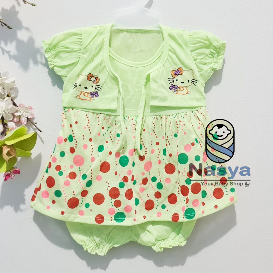 [N-044] Baju Bayi New Born Bunga / Setelan sehari-hari anak perempuan (0-6 bulan)