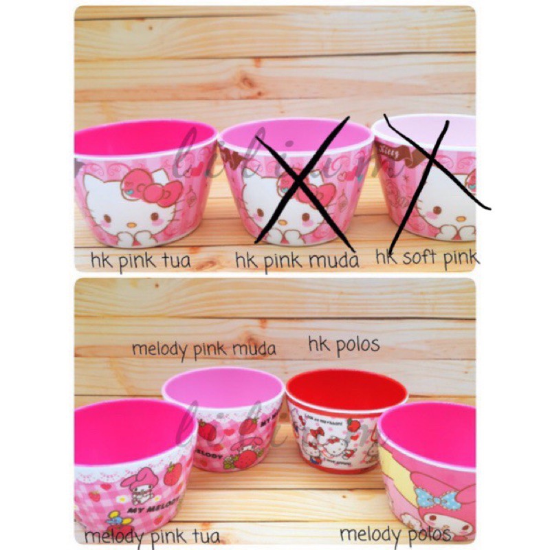 Mangkuk Melamin Polos KEcil Hello Kitty My Melody Mangkok Bowl Melamine