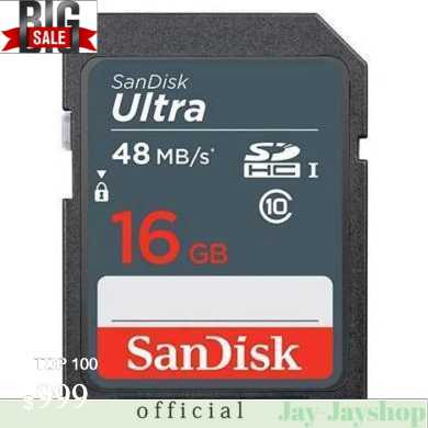 SanDisk Ultra SDHC/XC Card UHS-I Class 10 (48MB/s) - SDSDUNB