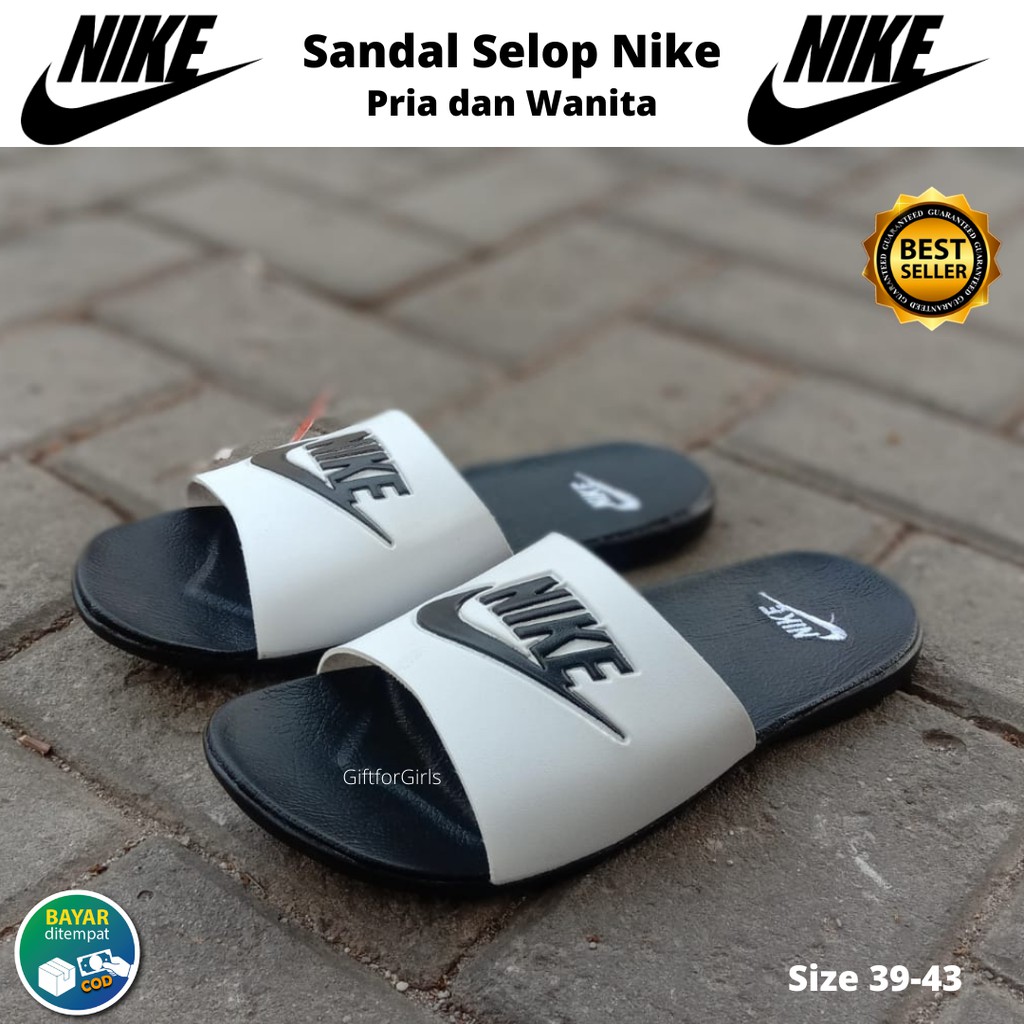 Sandal Nike Sporty Pria dan Wanita - Sendal Slop Slide Selop Cowok Cewek Couple Distro Murah Awet