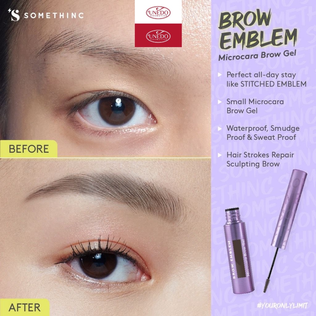 SOMETHINC BROW EMBLEM Microcara Brow Gel Waerproof - Maskara Alis Kuas Super Tahan Lama