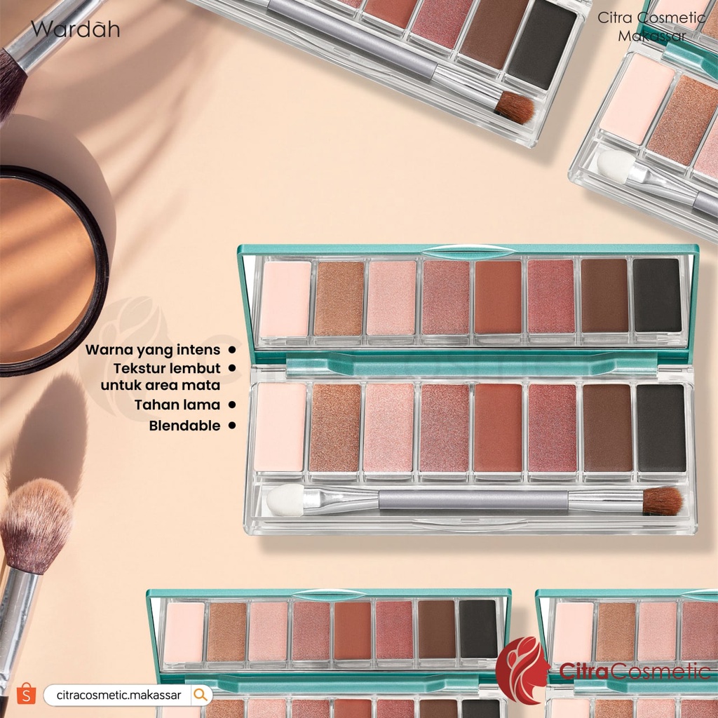 Wardah Exclusive Eyeshadow Palette Sunset Brown | Rose Gold