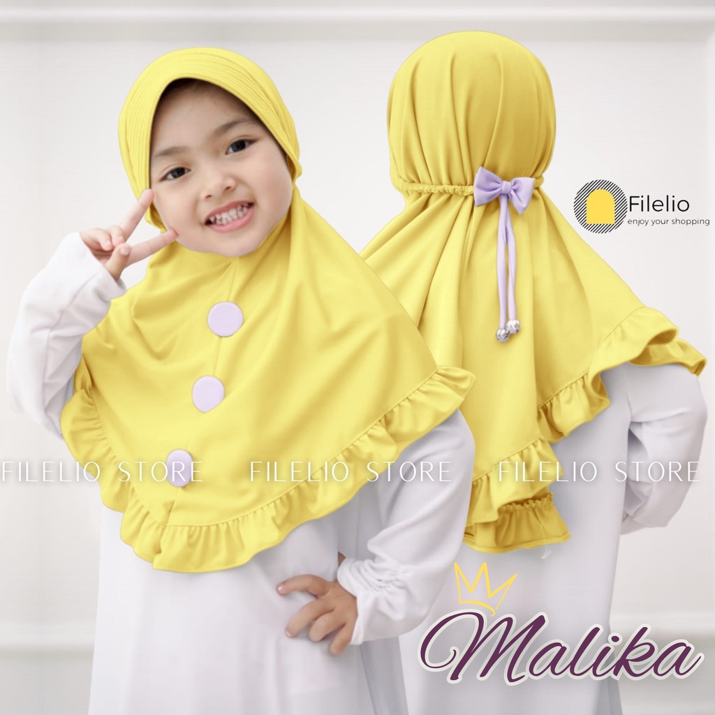 Kerudung Instan Anak TK Malika Pita Karet / Hijab Anak TK Kekinian / Hijab Anak TK Ped Tali Pita Karet / Jilbab Anak Variasi Ruffle / Jilbab Anak Perempuan / Jilbab Anak Jersey / Kerudung Anak TK / Bergo Anak Jersey / Bergo Anak TK