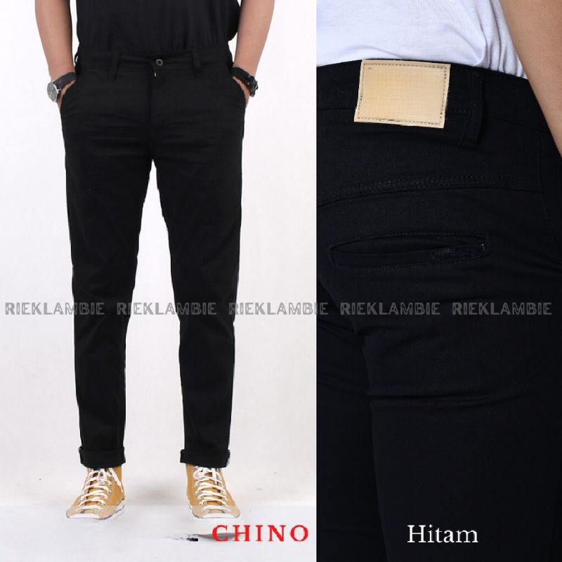 Celana Panjang Chinos Celana Kerja Kasual Formal Chino Melar Celana Hitam Celana Pria Panjang Hitam Chino