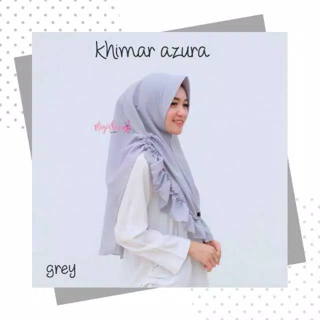 PROMO CUCI GUDANG!! GS Khimar Azzara Serut Rempel