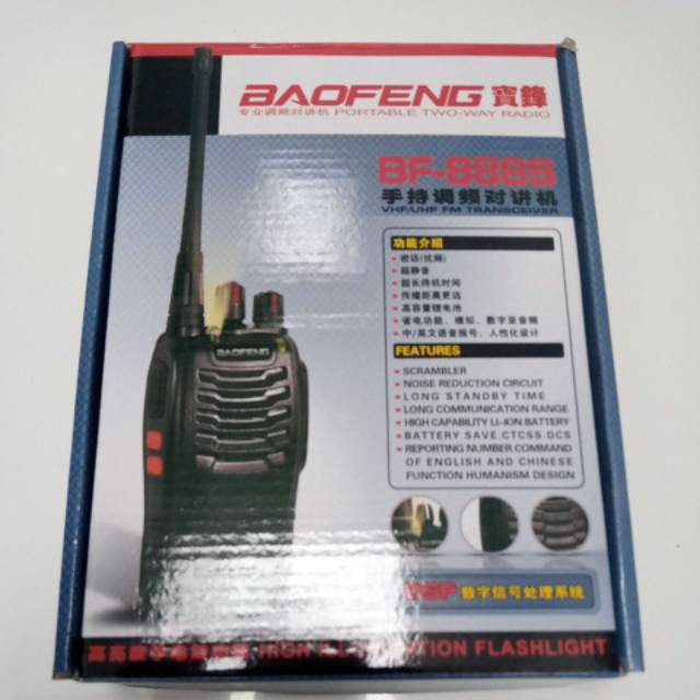 HT Baofeng 888S + Earset Single Band UHF / HT Murah BF 888 S / Frekuensi BF-888S 16 Ch tanpa layar