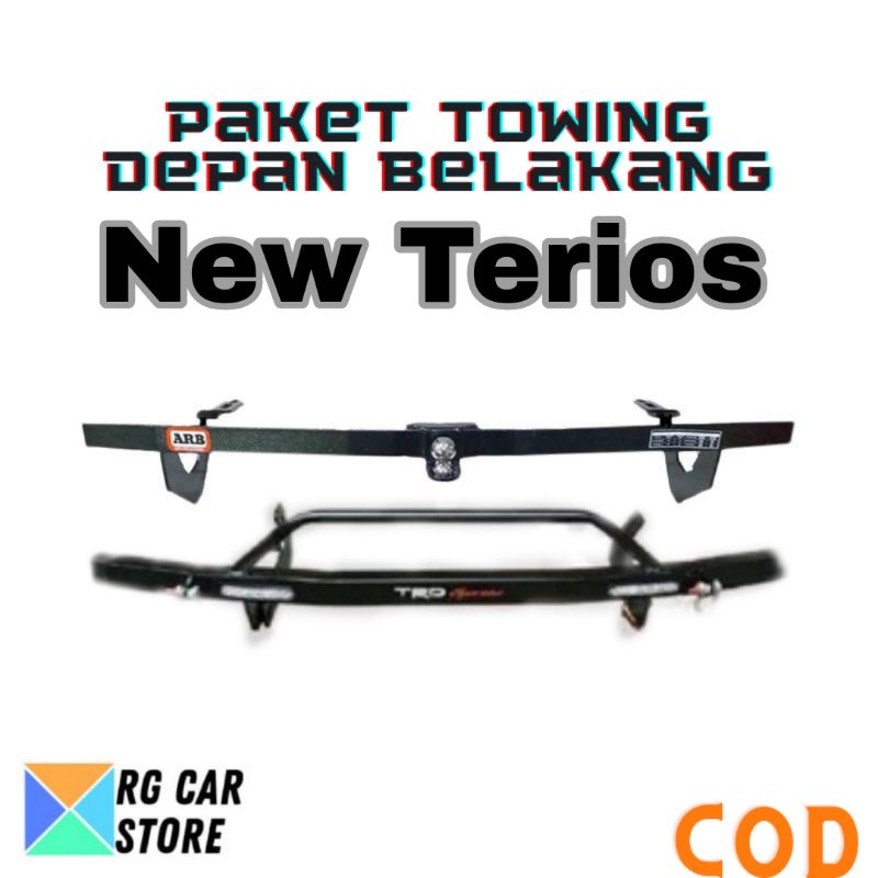 PAKET TOWING NEW TERIOS DEPAN BELAKANG/BESI PELINDUNG BUMPER DEPAN BELAKANG NEW TERIOS