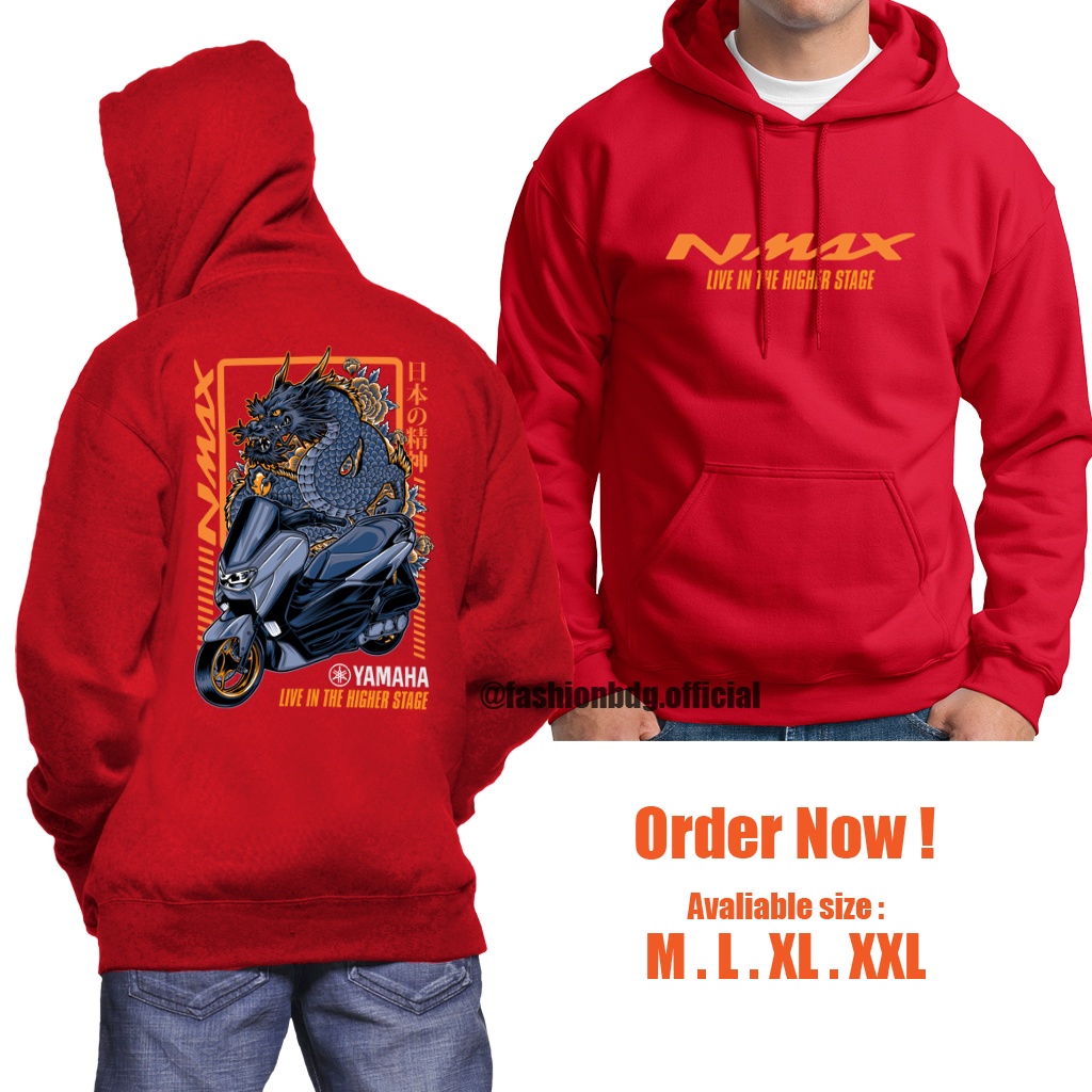 JAKET HOODIE NMAX LIVE IN THE HIGHER STAGE BAHAN TEBAL SWEATER PRIA WANITA UNISEX / JAKET MOTOR NMAX / JAKET NMAX