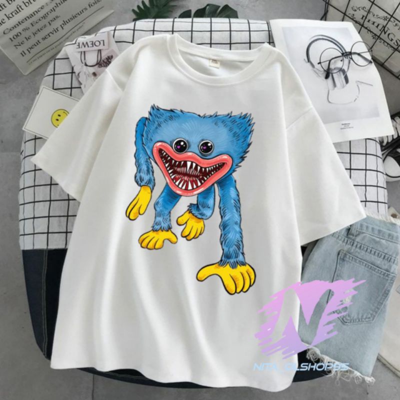 baju anak kaos anak huggy wuggy Poppy playtime