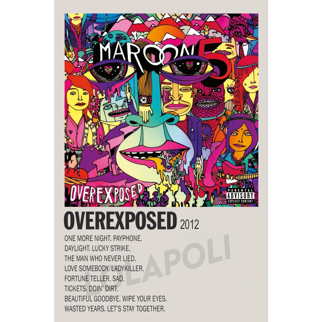 Poster Cover Album Overexposed - Maroon 5