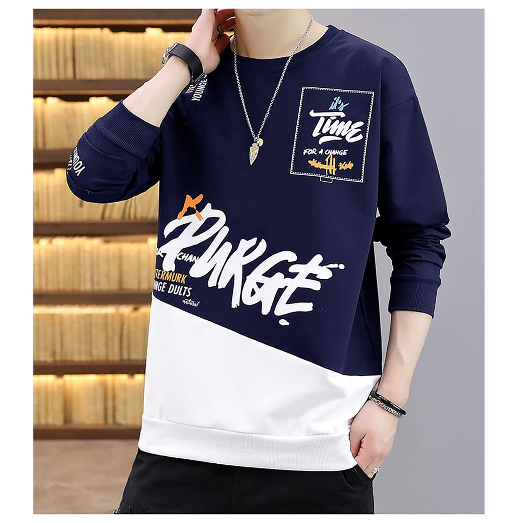 Baju Sweater Pria Lengan Panjang Puckge