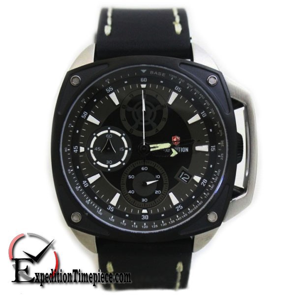 Jam Tangan Expedition E 6646 M Silver Black White