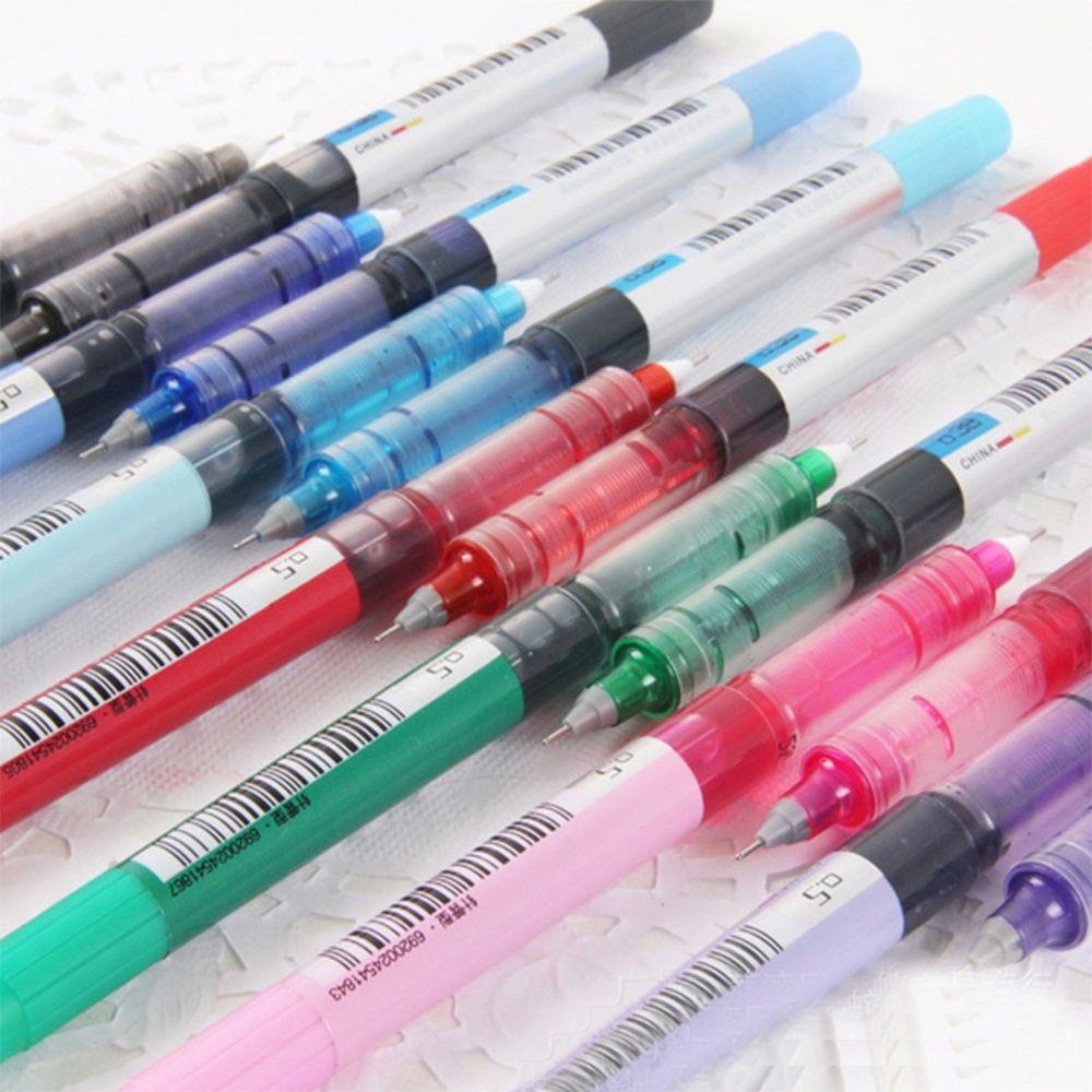 Lanfy Gel ink Pen Kualitas Tinggi 0.5mm Jarum Kantor Type Tulisan Kelancaran Alat Tulis Pena Warna