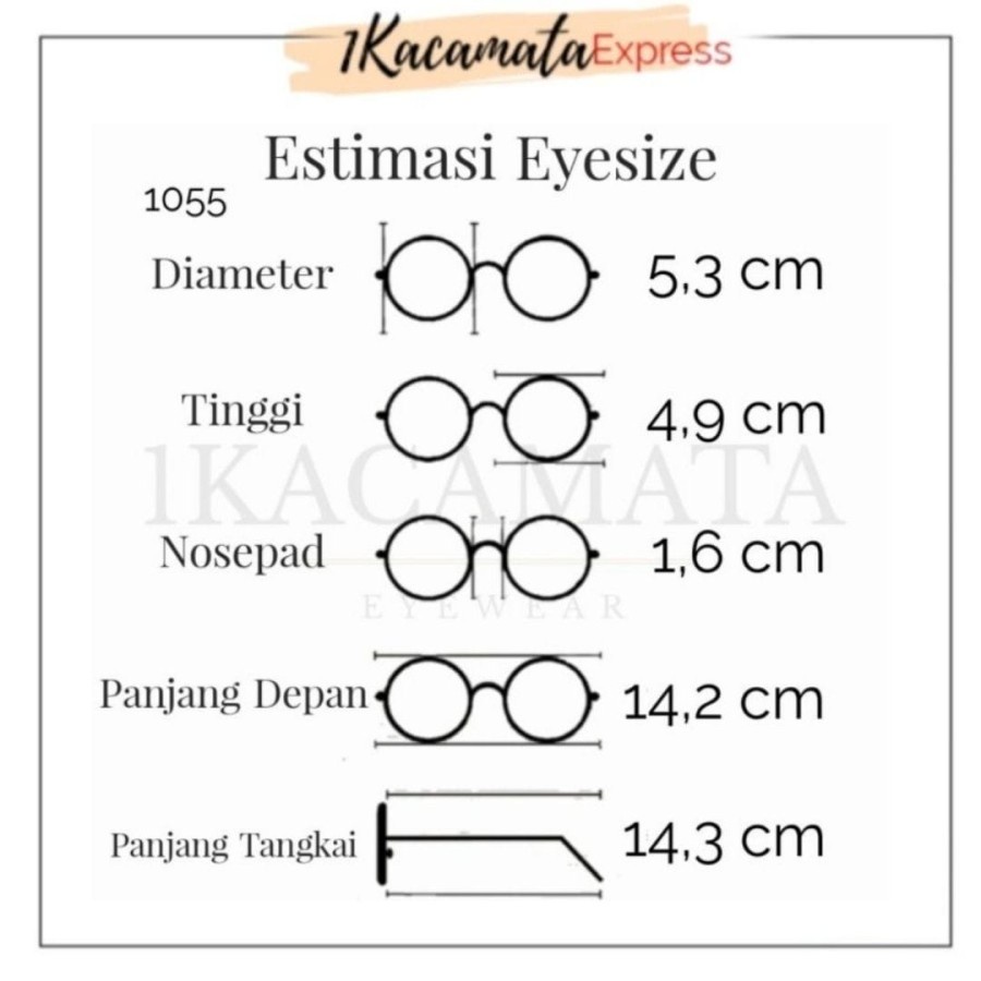 PAKET FRAME KACAMATA + LENSA ANTIRADIASI LADY