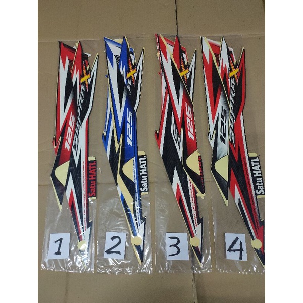 STRIPING STIKER  SUPRA X 125 R 2014 FI ###