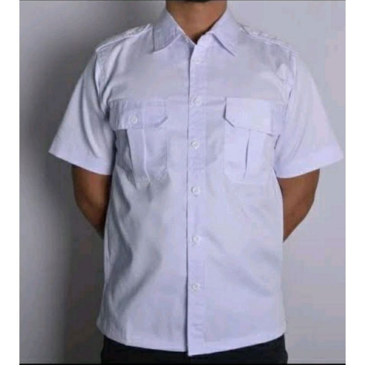 Hem baju PDH/PILOT/KERJA putih lengan panjang &amp; pendek