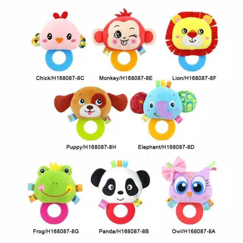 Rattle Tangan dan Teether Hand Rattle Mainan Bayi