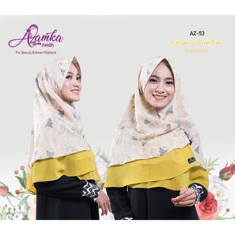 READY KHIMAR NANDINI by Azamka Hijab Faidh - Matterial Cerruty Georgette +  Fine Motif