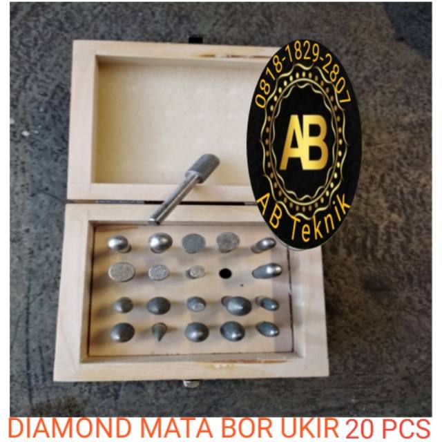 Mata Bor intan diamond 6mm 20 pcs,mata tuner grapir diamond pointer