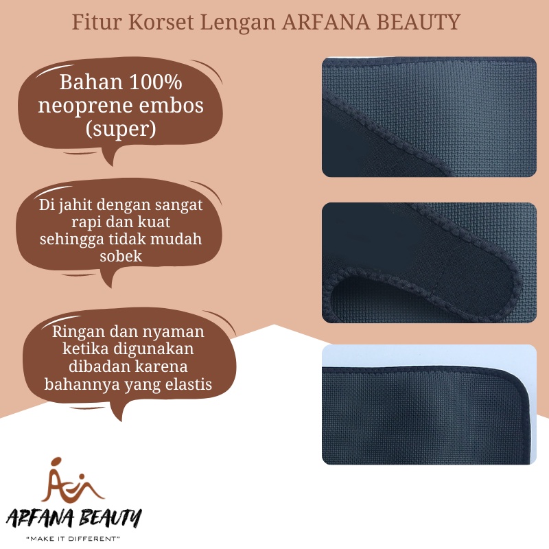 Korset Pengecil Lengan Alat Fitness Pria Wanita Perlengkapan Gym Pembakar Lemak Korset Arm Shaper Alat Olahraga Outdoor Indoor Mengecilkan Lengan Arm Trimmer Sweet Sweat Embos Import Termurah