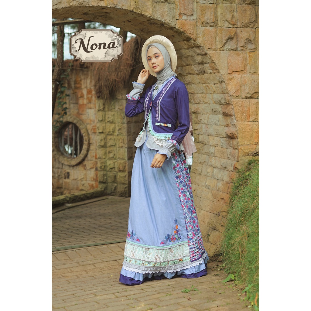TUNEECA - GAMIS DRESS BUSANA WANITA MUSLIMAH BRANDED PREMIUM TUNEECA NONA SERI TUNEECA My Miss Bloom