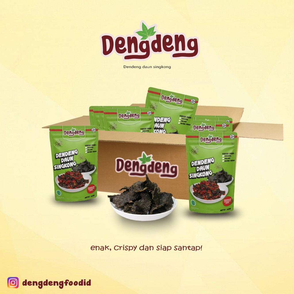 

Dendeng Daun Singkong Original Grosir 10 Pack "Dengdeng