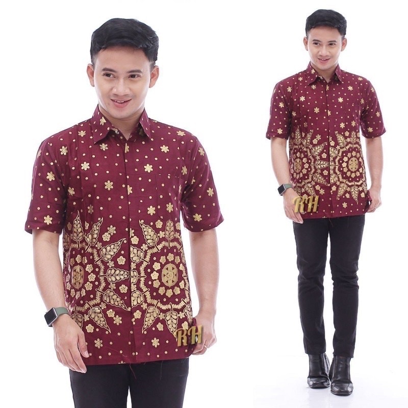 SUPER BIG SALE KEMEJA HEM BATIK PRIA M L XL XXL ORIGINAL