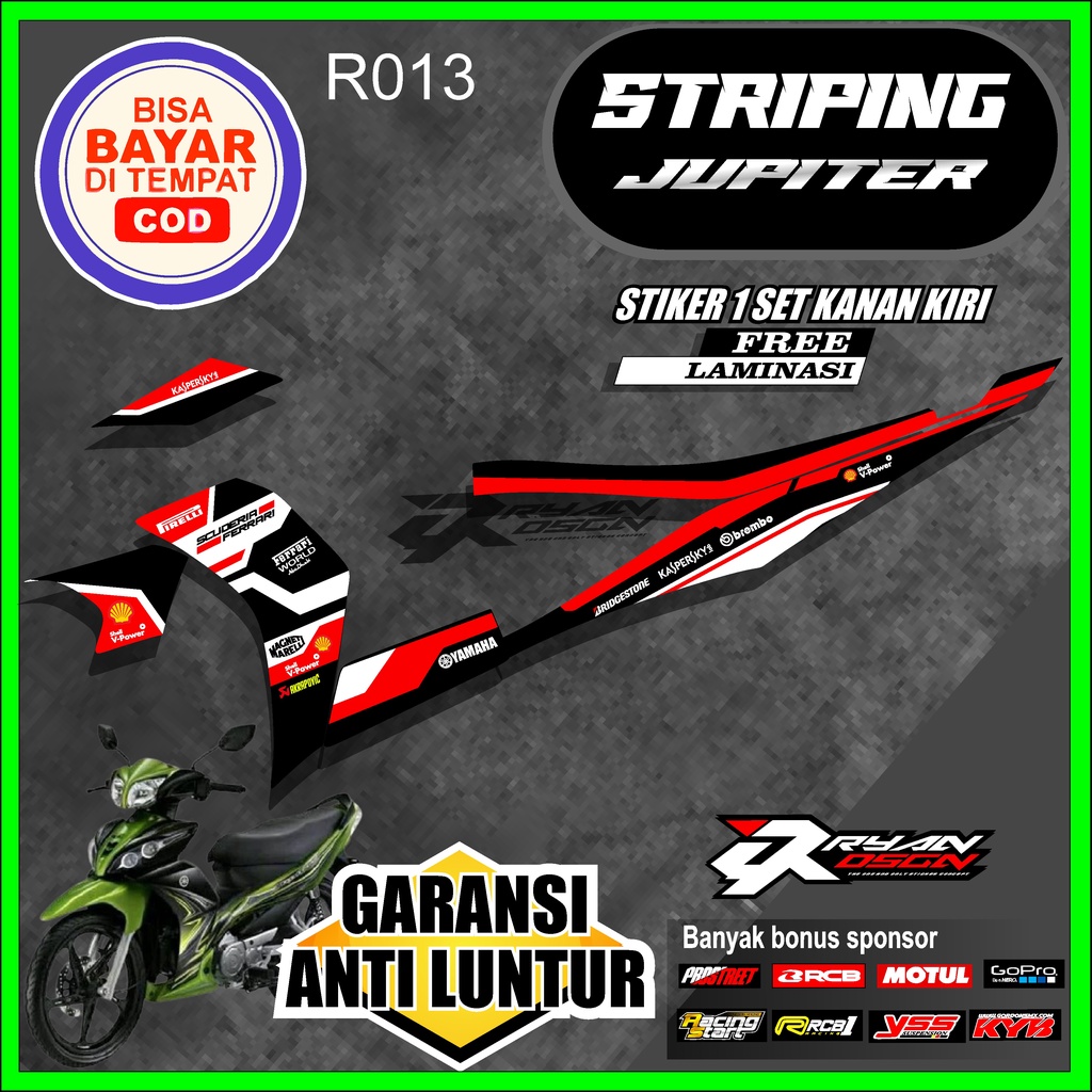 Sticker Striping JUPITER Z ROBOT - Striping Variasi Motor JUPITER Z ROBOT Motif Racing