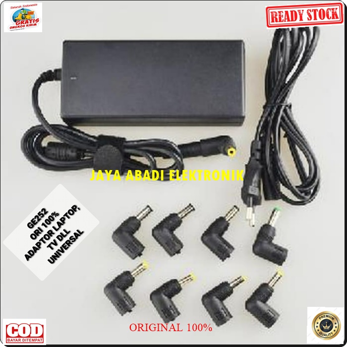 G252 ADAPTOR LAPTOP TV DLL MULTI UNIVERSAL DEKSTOP CHARGE TRAVEL BATRE DUAL DUA MULTI DC AC SOCKET UNIVERSAL INDIKATOR STABILIZER VOLTAGE BISA UNTUK SEGALA JENIS ALAT ELEKTROIK YANG SUPPORT HARGA TERJANGKAU