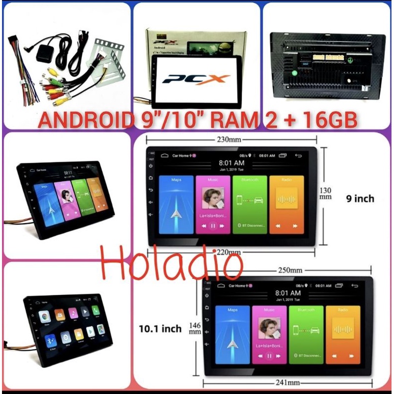Headunit Android 9 Inch Dan 10 Inch Pcx Ram 2Gb Memory 16Gb