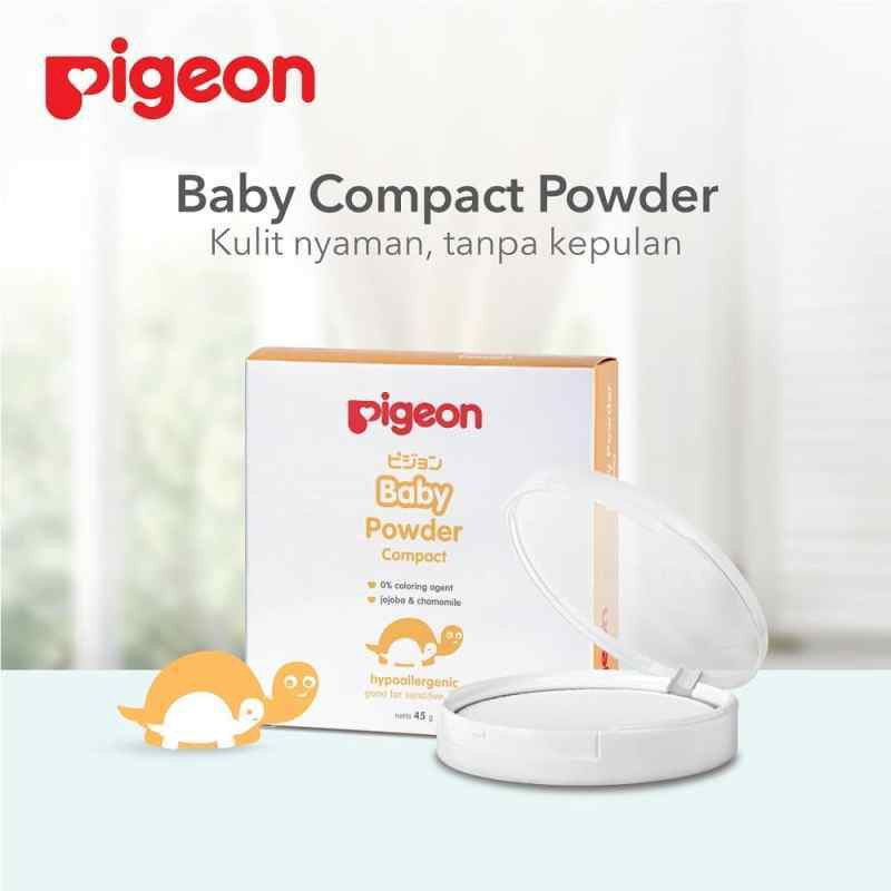 Pigeon ORIGINAL Baby Compact Powder Hypoallergenic Bedak Bayi Padat Kulit Sensitif 45gr 2487