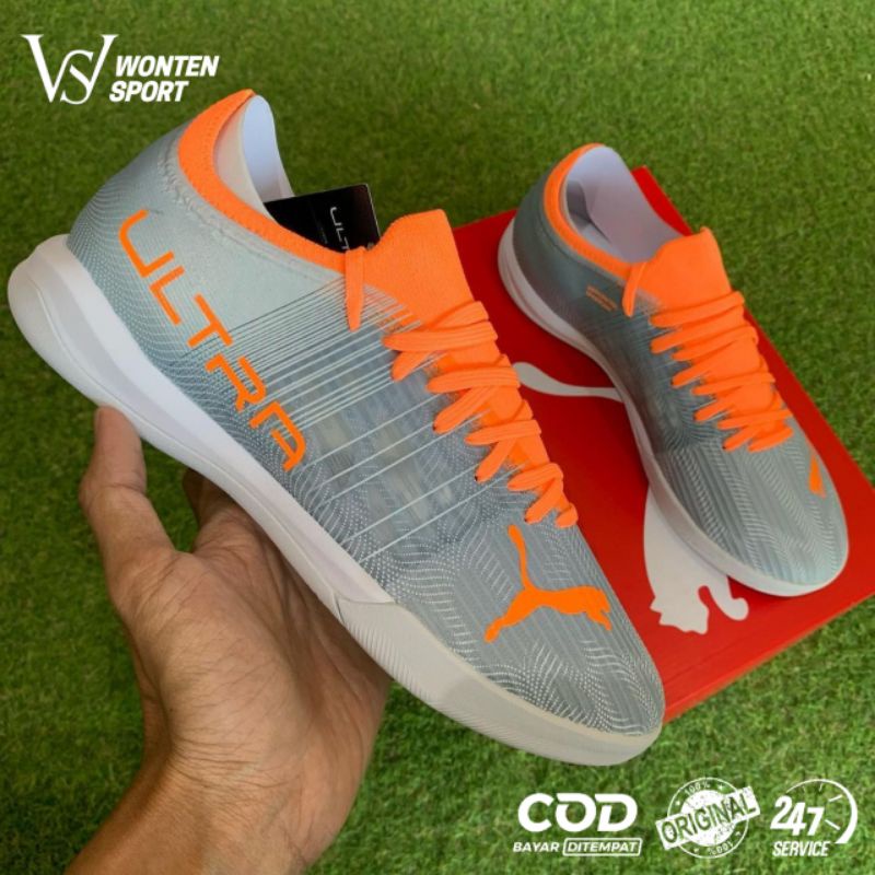 Sepatu Futsal Puma Ultra 3.4 IT - Diamond Silver