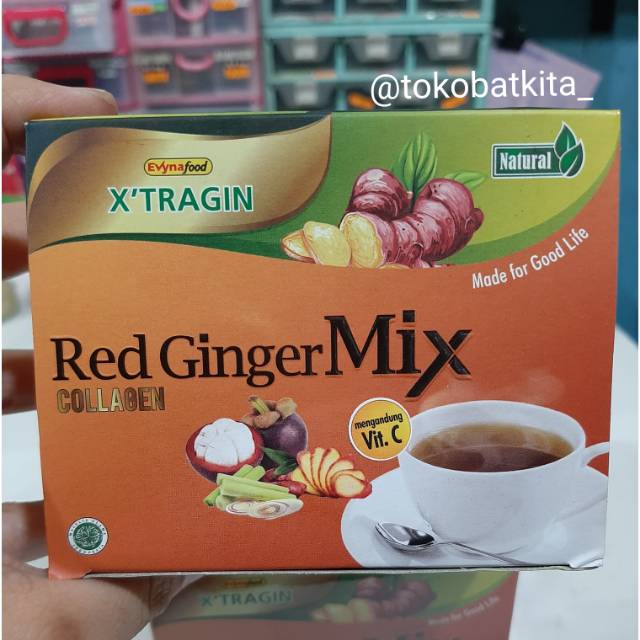 [1SACHET] RED GINGER MIX / 100% JAHE MERAH ALAMI / EKSTRAK COLLAGEN MADU SEREH MANGGIS VITAMIN C