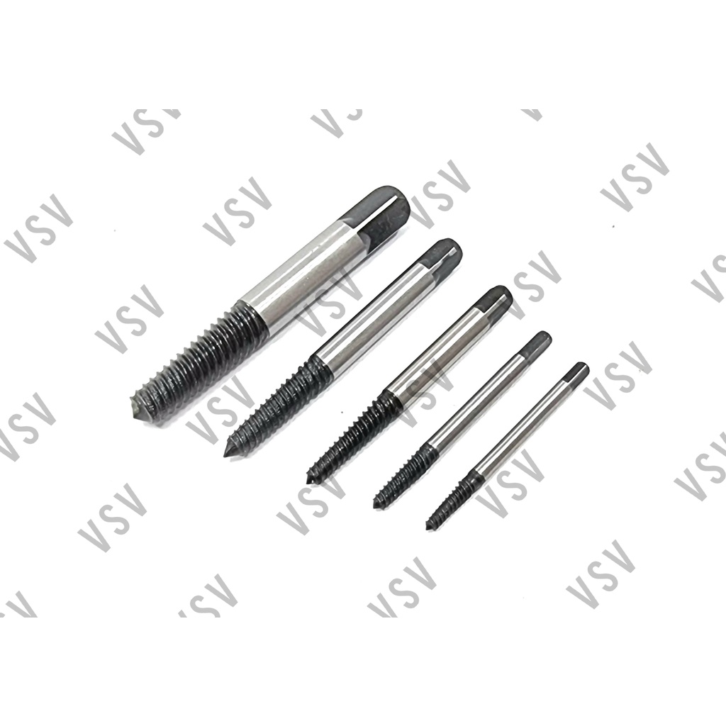 Tap Balik 5pcs Screw Extractor set Tab Balik Pembuka baut patah