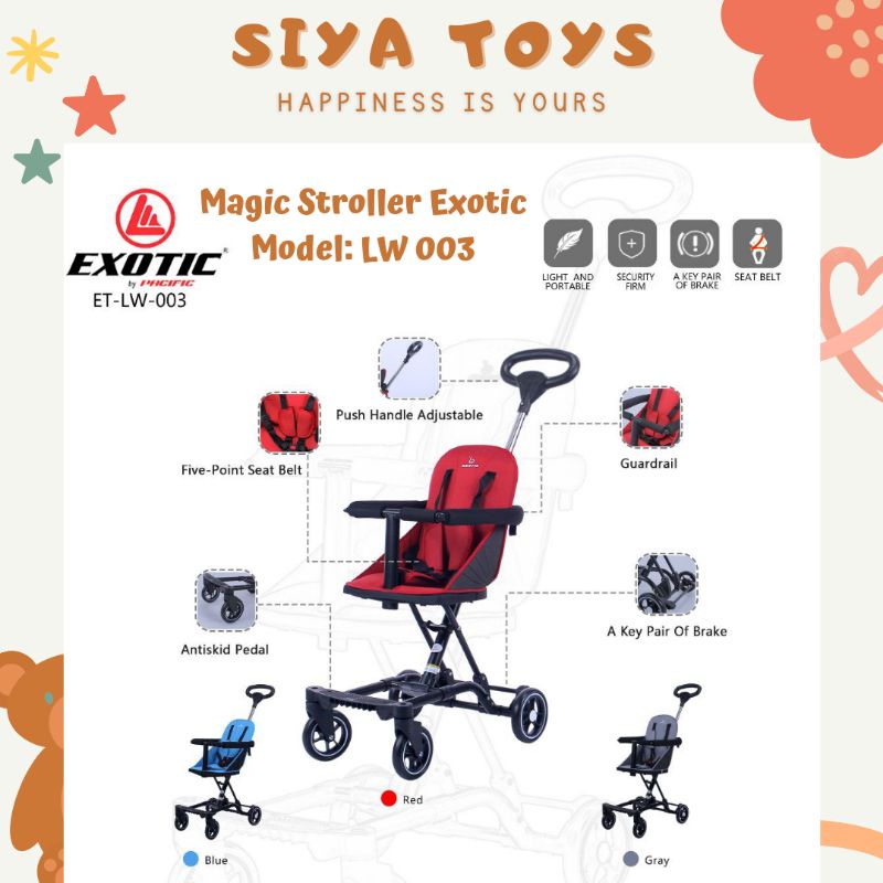 SIYA✨FREE BUBBLEWRAP DORONGAN ANAK BABY STROLLER BABY LW 003 STROLLER STROLLER ANAK STROLER ANAK EXOTIC PACIFIC LW 003