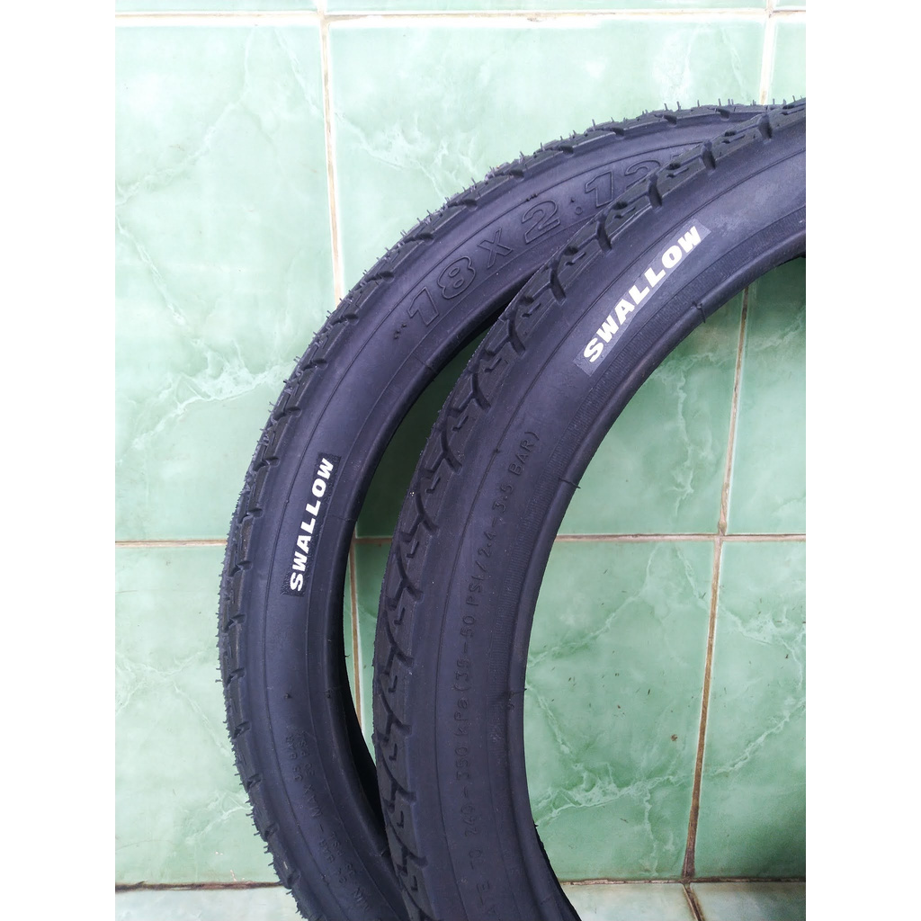 Ban Luar Sepeda Ukuran 18 x 2.125 Sepeda Anak Pacific Ukuran 18 Hitam
