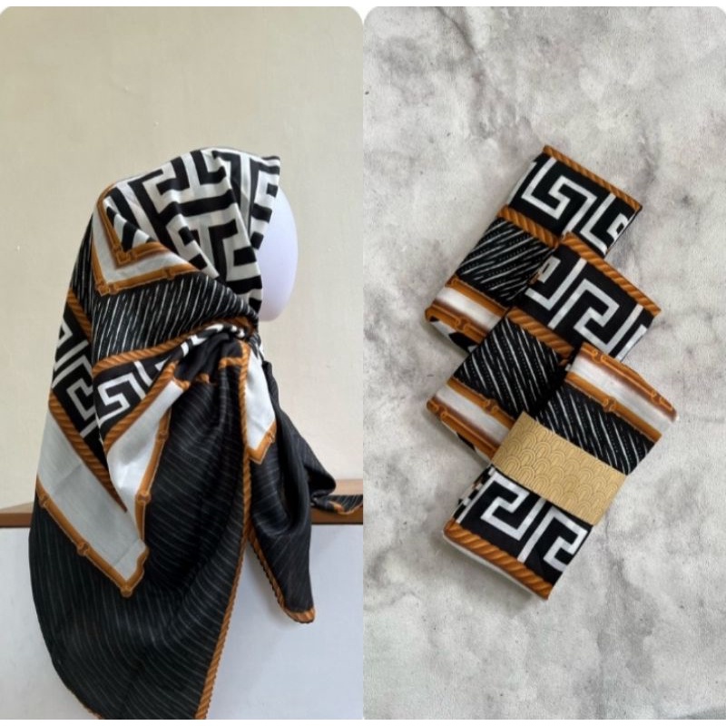DEENAY KW HIJAB VOAL TERBARU MOTIF LABIRIN