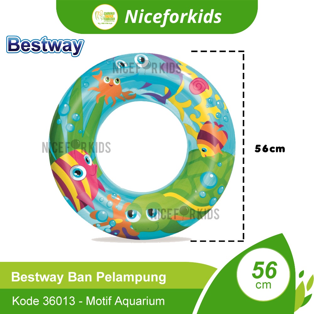 Bestway 36013 Ban Pelampung Renang Anak Ukuran 56cm Usia 3-6 th / Ban Renang Bulat