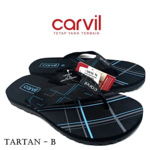 CARVIL TARTAN  Sandal Jepit Dewasa 39-44 / Sandal Carvil Pria / Sandal Sepone / Sandal carvil jepit