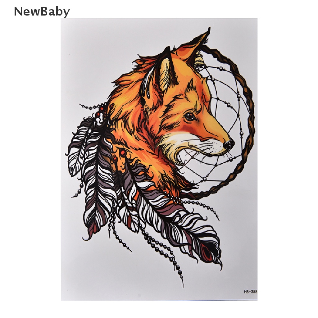 Newbaby Stiker Tattoo Temporer Motif Rubah / Dreamcatcher Anti Air Untuk Lengan / Tubuh Bayi